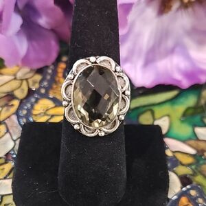Smoky Topaz 925 Silver Gemstone Rings - 3 Sizes Available